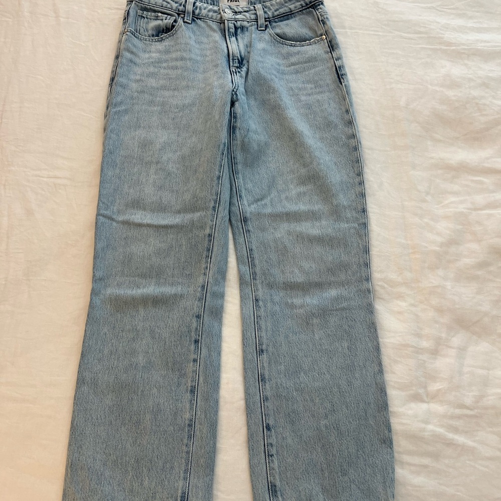 PAIGE Light Blue Straight Leg Jeans